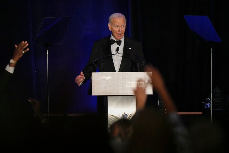 Former President Joe Biden speaks during the National Bar Association's 100th Annual Awards Gala.