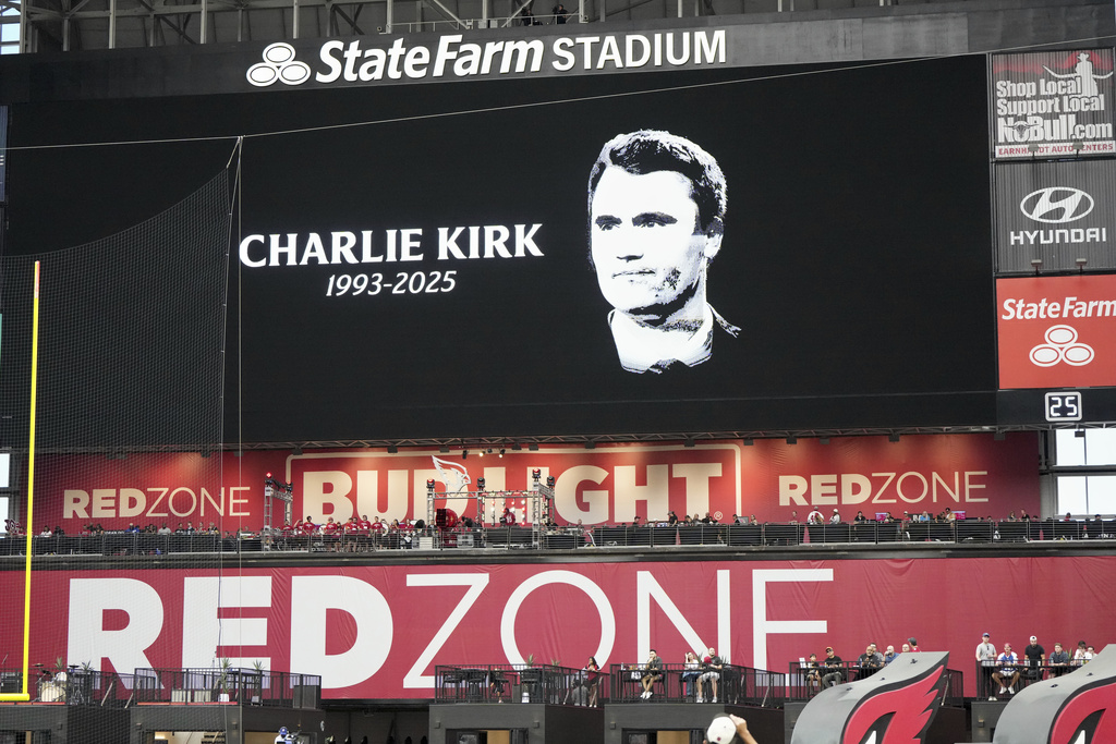 ‘Suspicious’ man carrying gun and knife arrested at site of planned Charlie Kirk memorial