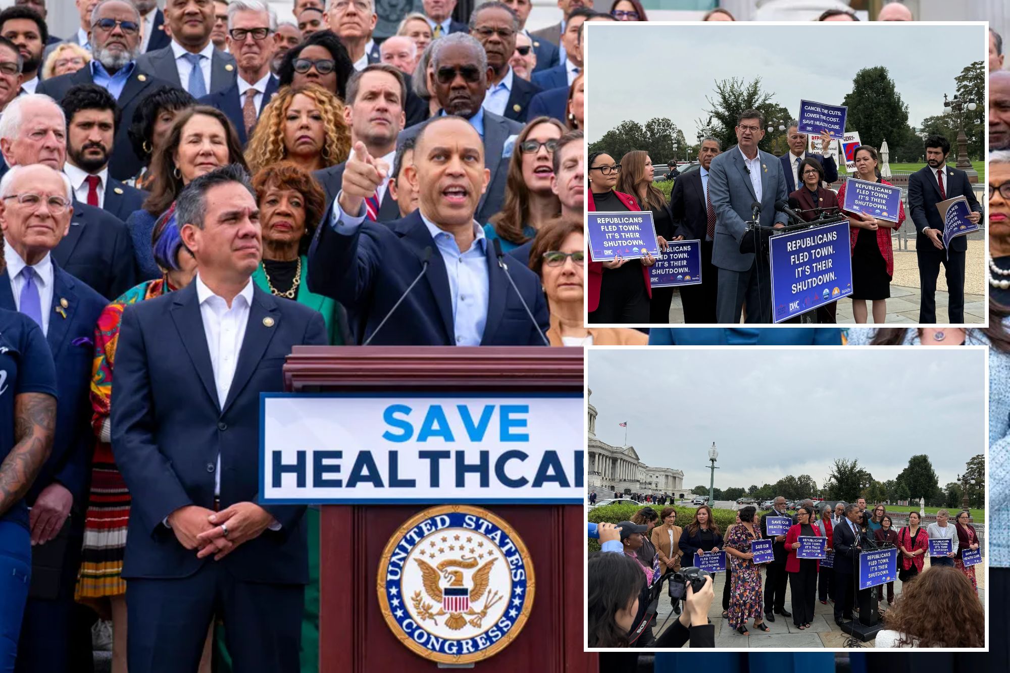 Democrats flood House floor to accuse Republicans of being on ‘vacation’ despite looming shutdown
