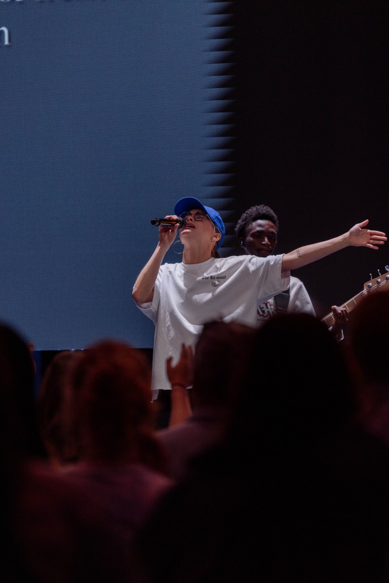 The Sanctuary congregation was packed with young college kids from the University of Pittsburgh and Duquesne University.