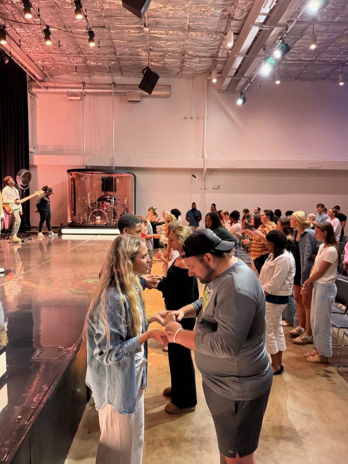 The Sanctuary congregation was packed with young college kids from the University of Pittsburgh and Duquesne University.