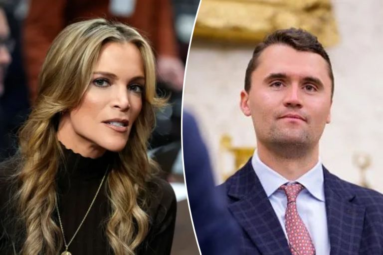 Talk show host Megyn Kelly and the late political activist Charlie Kirk