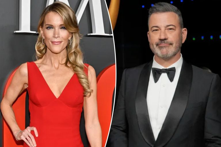 Megyn Kelly and Jimmy Kimmel collage