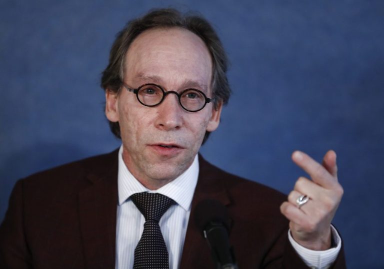 In this Jan. 26, 2017 file photo, Lawrence Krauss, theoretical physicist, chair of the Bulletin of the Atomic Scientists Board of Sponsors, speaks during a news conference the at the National Press Club in Washington. Krauss, an Arizona State University physics professor known for his work with the Doomsday Clock, has been suspended from his job following allegations of groping, ogling and other sexual misconduct incidents. The school confirmed Wednesday, March 7, 2018, that Lawrence Krauss is on paid leave and prohibited from campus while a review is conducted.