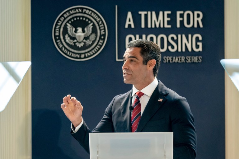 Miami Mayor Francis Suarez speaks at the 