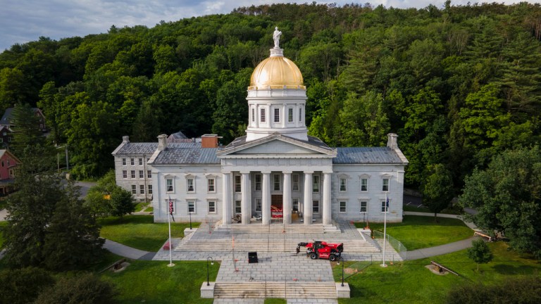 The Vermont State House is in Montpelier, Vermont, on Friday, July 12, 2024. (AP Photo/Ted Shaffrey)