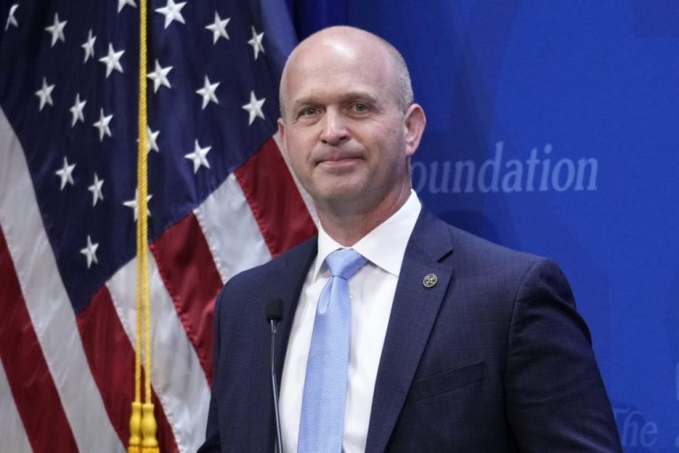 Kevin Roberts, president of the Heritage Foundation, speaks at the Heritage Foundation.