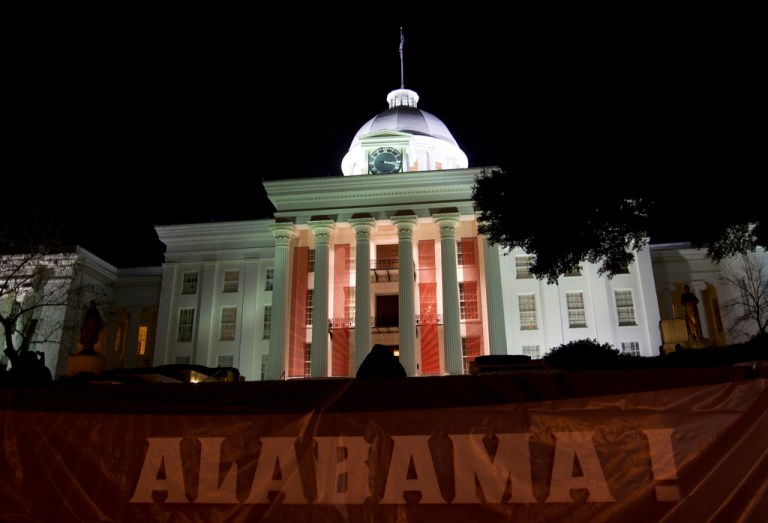 A photo of the Alabama Capitol in Montgomery is seen.