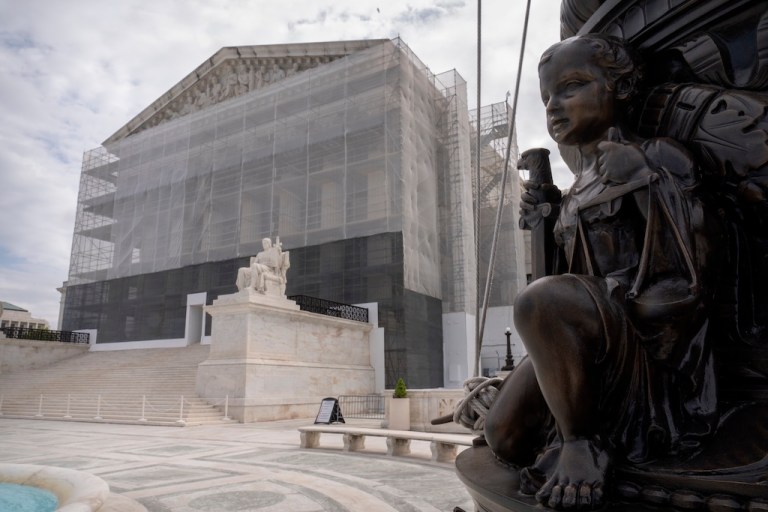 The Supreme Court building is seen on Wednesday, April 30, 2025, in Washington. (AP Photo/Mark Schiefelbein)