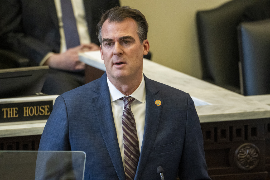 Gov. Kevin Stitt (R-OK) delivers his State of the State address.