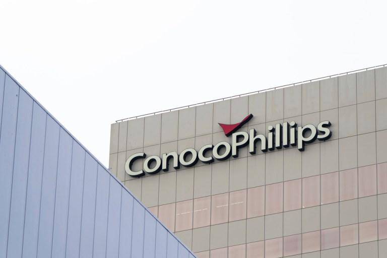 The Conoco Phillips building is seen on Tuesday, June 3, 2025, in Anchorage, Alaska. (AP Photo/Jenny Kane)
