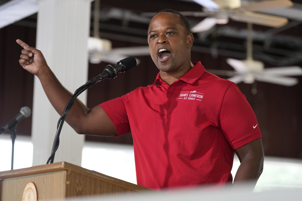 Daniel Cameron ahead in GOP Kentucky Senate primary polls despite raising fraction of rivals’ funds