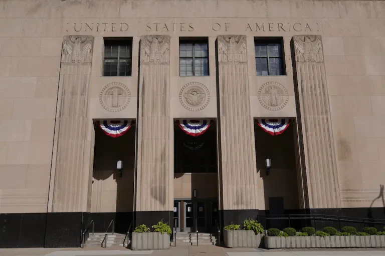 The U.S. District Court is seen, Wednesday, Sept. 10, 2025, in Detroit. (AP Photo/Ryan Sun)