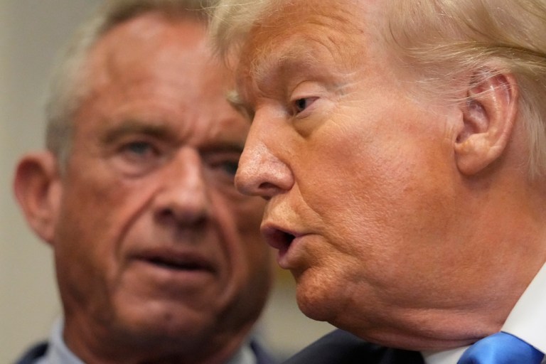 President Donald Trump and Health and Human Services Secretary Robert F. Kennedy Jr.