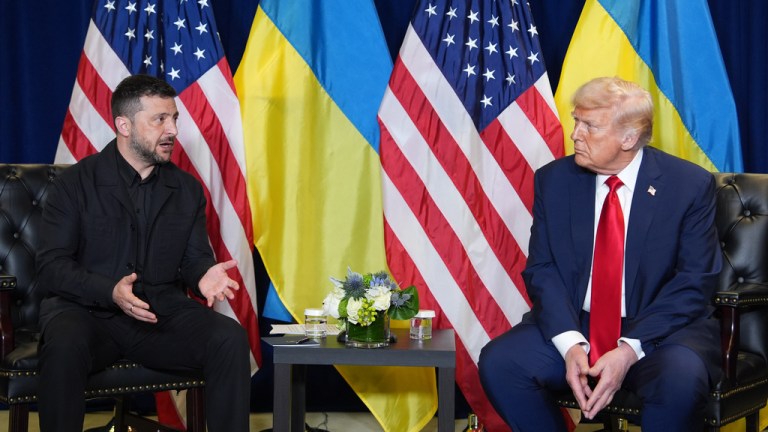 President Donald Trump and Ukrainian President Volodymyr Zelensky.