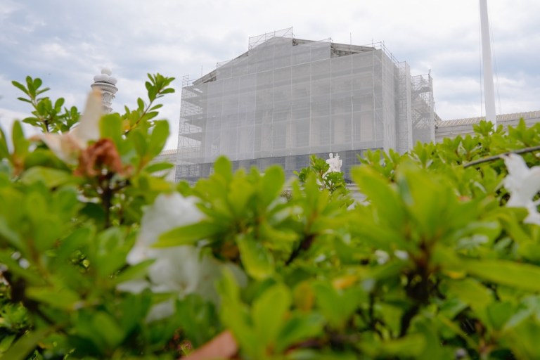 The Supreme Court is seen Wednesday, Sept. 24, 2025, in Washington. (AP Photo/Mariam Zuhaib)