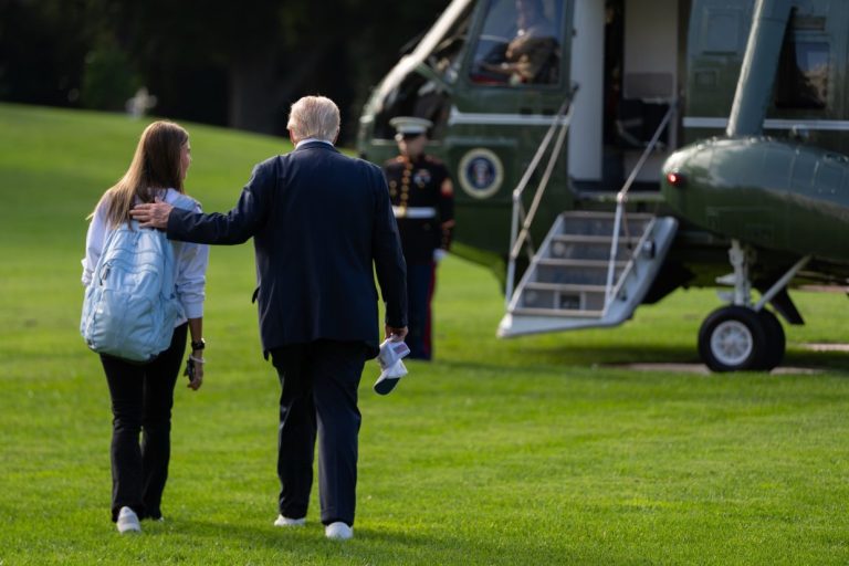 President Donald Trump and granddaughter Kai Trump.