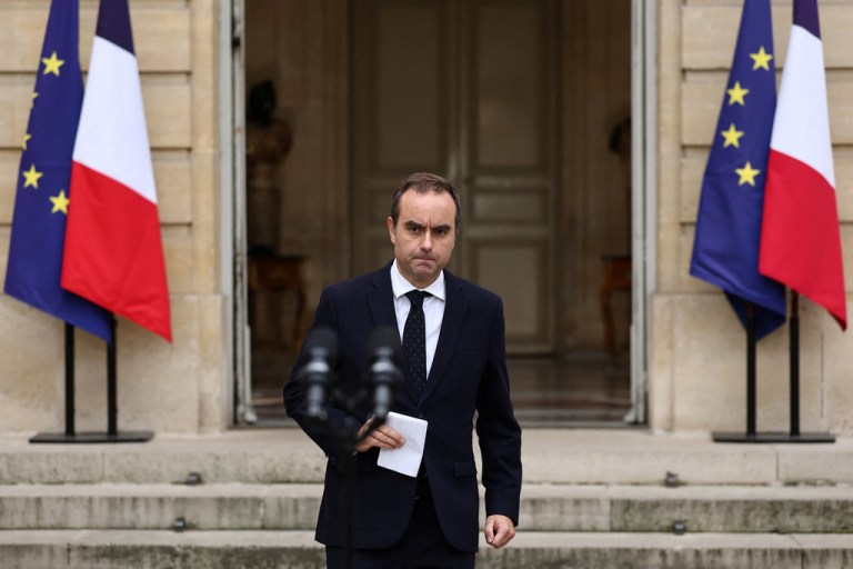 French outgoing Prime Minister Sebastien Lecornu.
