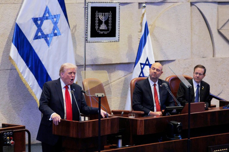 Trump speaks at the Knesset