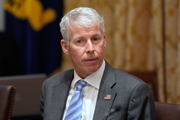 Energy Secretary Chris Wright sitting in the cabinet room