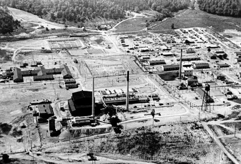 The ever-expanding development of atomic research to serve the peaceful needs of mankind has changed the small 1945 beginnings of Oak Ridge, Tennessee, to a bustling complex of experimental divisions in 1966. Aug 15, 1957 photo. (AP Photo)