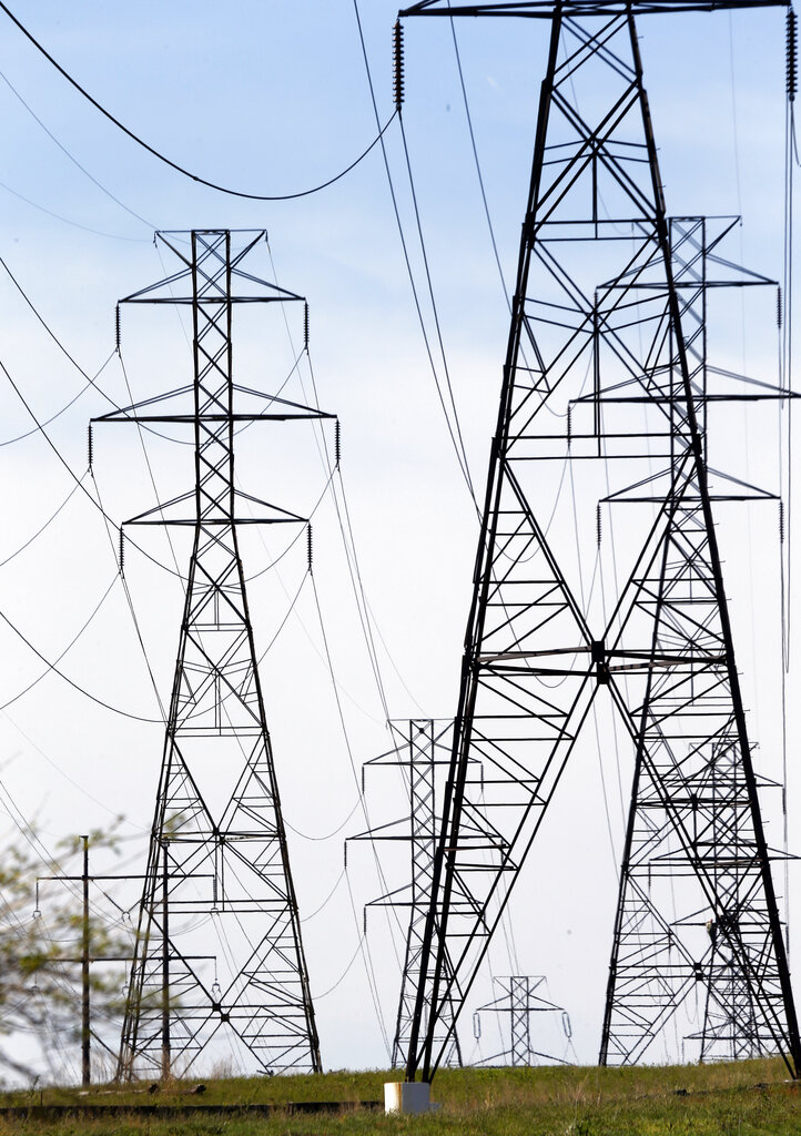 Dominion Power's transmission lines in Chester, Virginia.