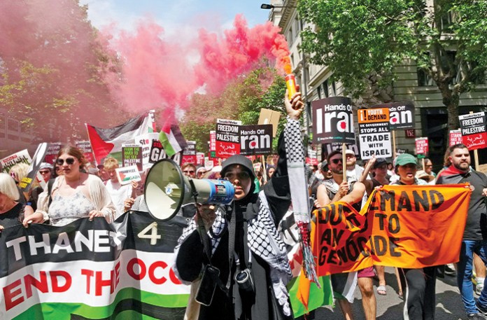 A Palestine Solidarity Campaign march in London, June 21, 2025 (Jeff Moore / PA / AP)