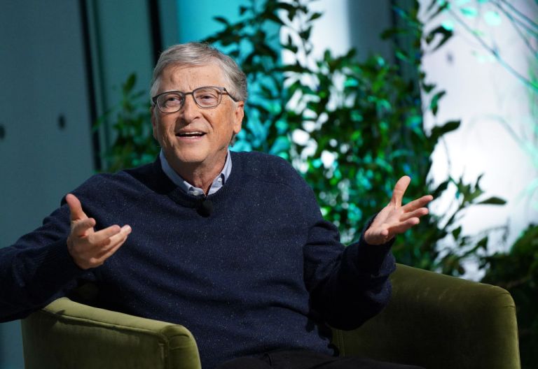 Bill Gates, Founder of Breakthrough Energy and Co-Chair of the Bill & Melinda Gates Foundation, speaks onstage at The New York Times Climate Forward Summit 2023 at The Times Center on September 21, 2023 in New York City. (Photo by Bennett Raglin/Getty Images for The New York Times)