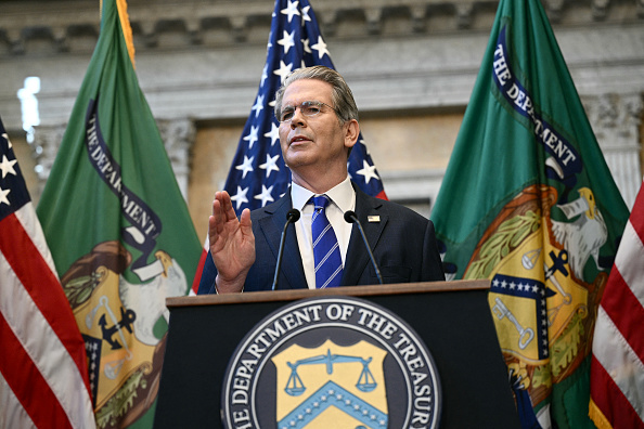 US Treasury Secretary Scott Bessent, delivers remarks on 
