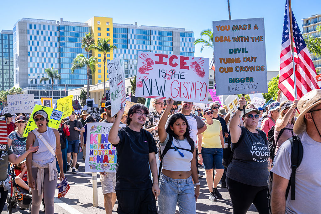 ‘No Kings’ protester calls for ICE officers to ‘get shot and wiped out’
