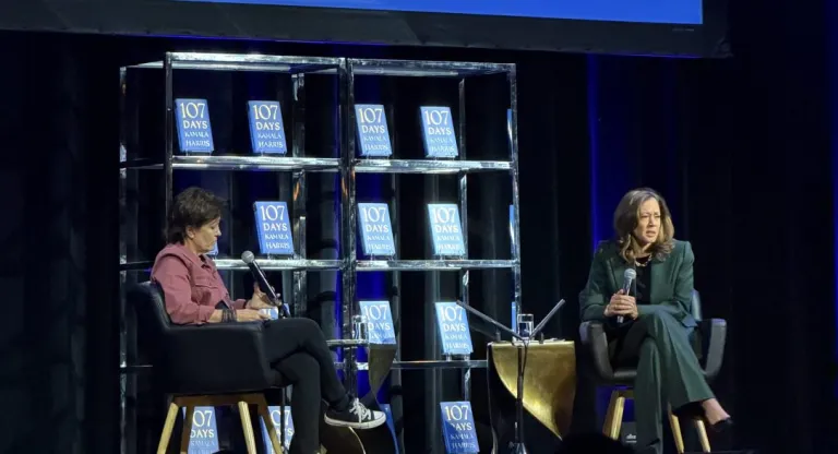 Kamala Harris 107 Days book tour in D.C. with moderator Kara Swisher.