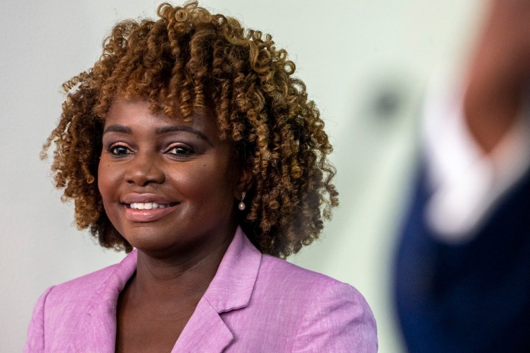 White House press secretary Karine Jean-Pierre.