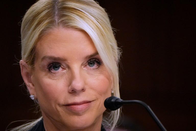 Attorney General Pam Bondi appears before a Senate Judiciary Committee oversight hearing.