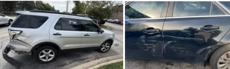 Cars used in attacks against ICE officers (Photo: Department of Homeland Security)