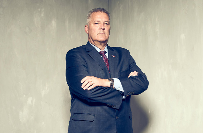 Portrait of Kevin Hermening in 2019. (Gareth Cattermole/Contour by Getty Images)