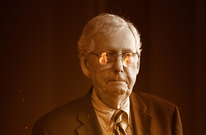 Mitch McConnell flag burning Washington Examiner Illustration/AP/Getty