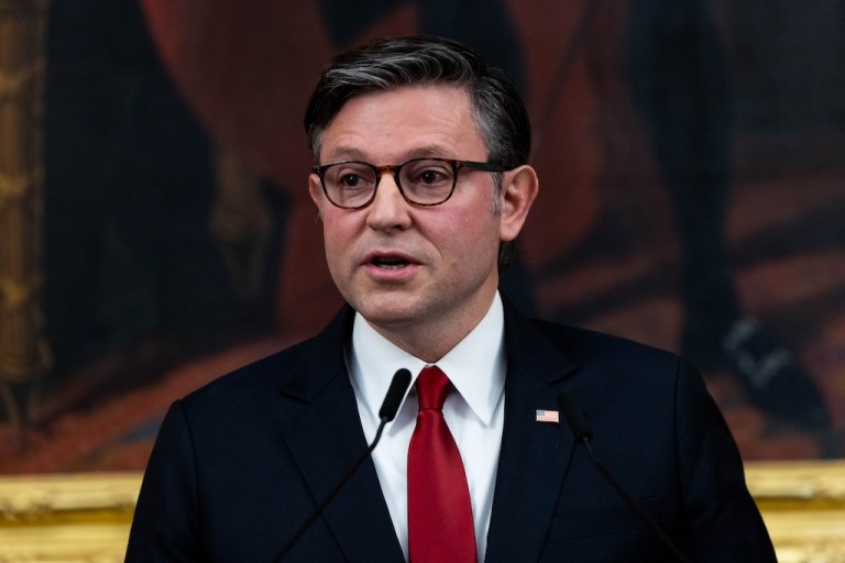 Speaker Mike Johnson (R-LA) and House leadership hold a press conference on the 14th day of the shutdown.