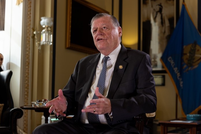 Rep. Tom Cole (R-OK) sits for an interview on Oct. 22, 2025.