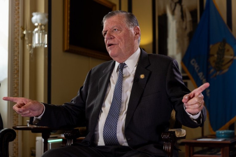 Rep. Tom Cole (R-OK) sits for an interview on Oct. 22, 2025.