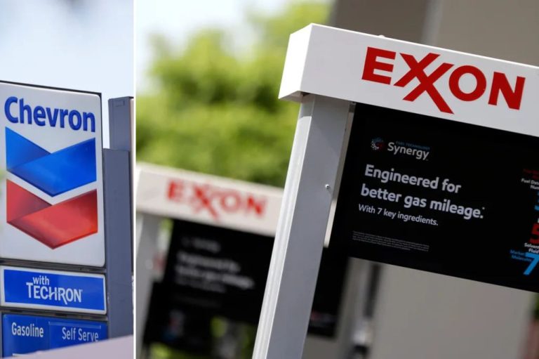 Chevron and Exxon signs