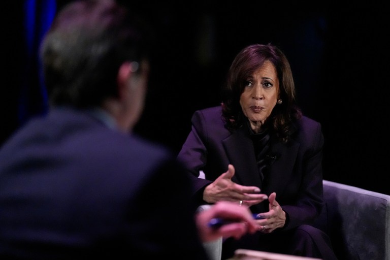 Kamala Harris speaks at a book tour event in Birmingham, Alabama.