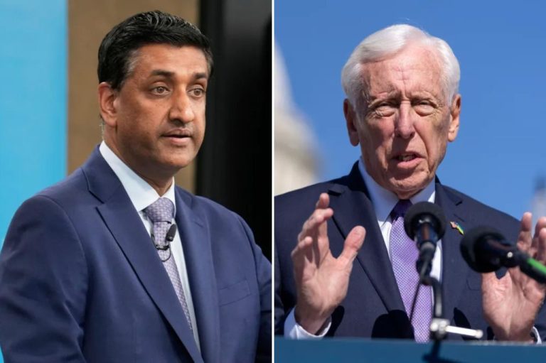 Reps. Ro Khanna (D-CA) on the left and Rep. Steny Hoyer (D-MD) on the right. (Associated Press photos)
