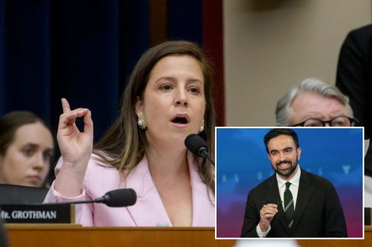 Stefanik in a collage image with Mamdani