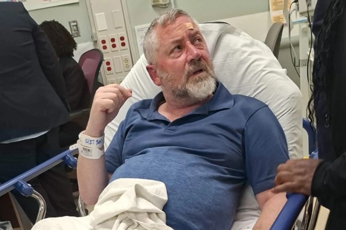 (Rami Glikstein, 58, was on his way to a kosher deli on West 38th Street near Seventh Avenue when the complete stranger ripped off his yarmulke and stomped on it, cops and sources said, courtesy of Rami Glisktein)
