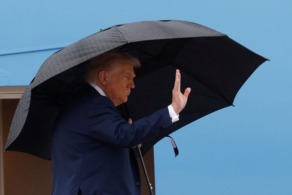 Trump says war in Gaza is ‘over’ as he departs for Israel before hostage release