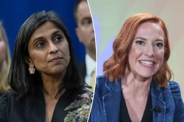 Second lady Usha Vance and MSNBC host Jen Psaki.