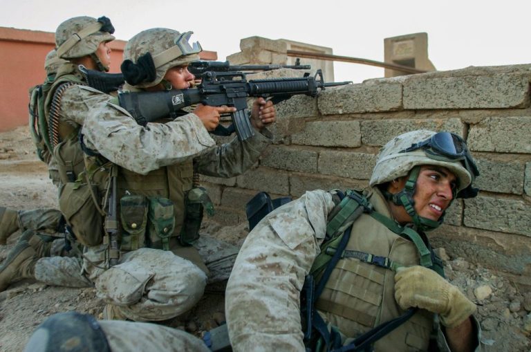 Marines fight to take back a cemetery from the Shiite Mahdi militia in Najaf, Iraq. (Photo shared by Manifold Productions)