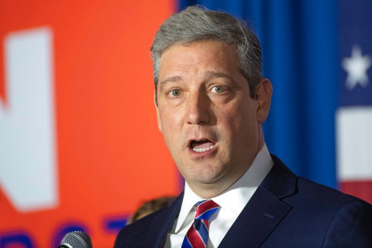 Democratic Senate candidate Rep. Tim Ryan, D-Ohio, gives his concession speech during an election night campaign event in Boardman, Ohio, Tuesday, Nov. 8, 2022. (AP Photo/Phil Long)