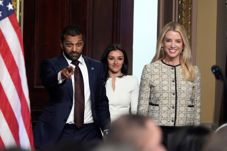 Kash Patel and Alexis Wilkins.