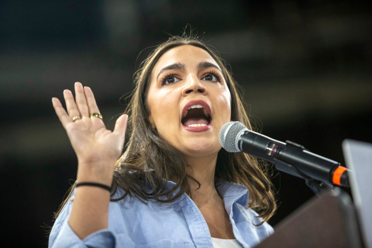 Rep. Alexandra Ocasio-Cortez (D-NY) speaks during a 